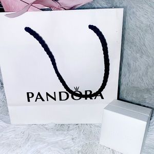 -Sparkling Red Heart Ring brand: Pandora size: 9 color: silver and red